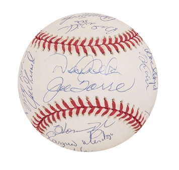 1998 World Series Champion New York Yankees Team Signed World Series Selig Baseball With 18 Signatures Including Derek Jeter (Beckett)